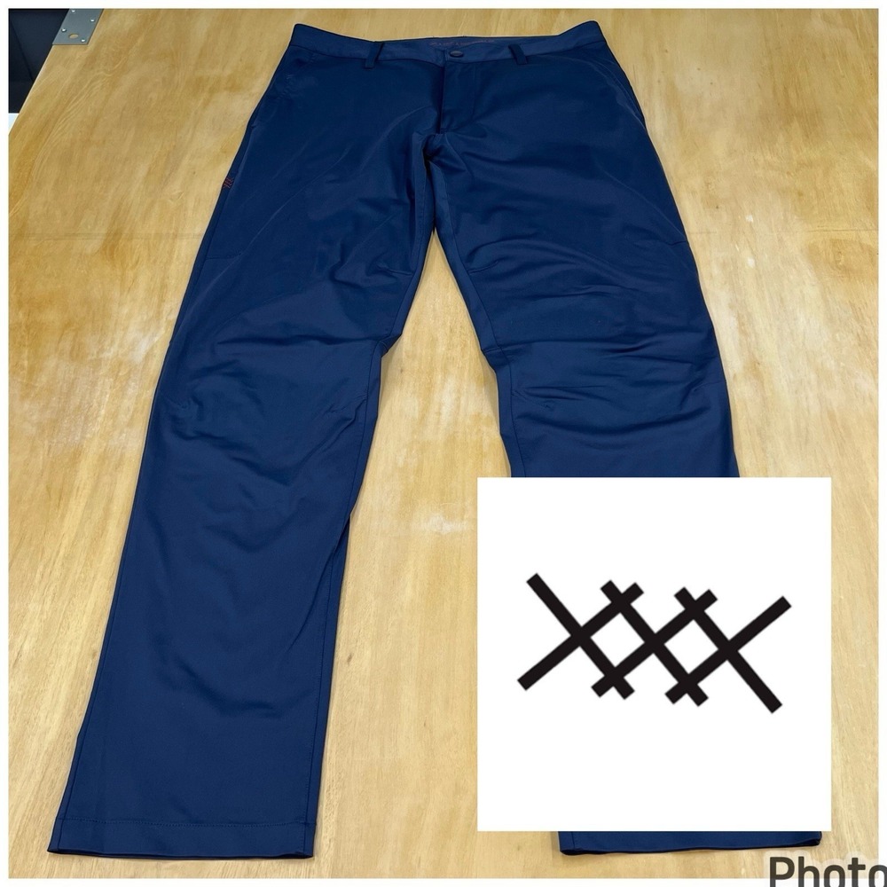 Rhone Commuter Pants Mens 33x32 Slim Fit Straight Leg Navy Stretch